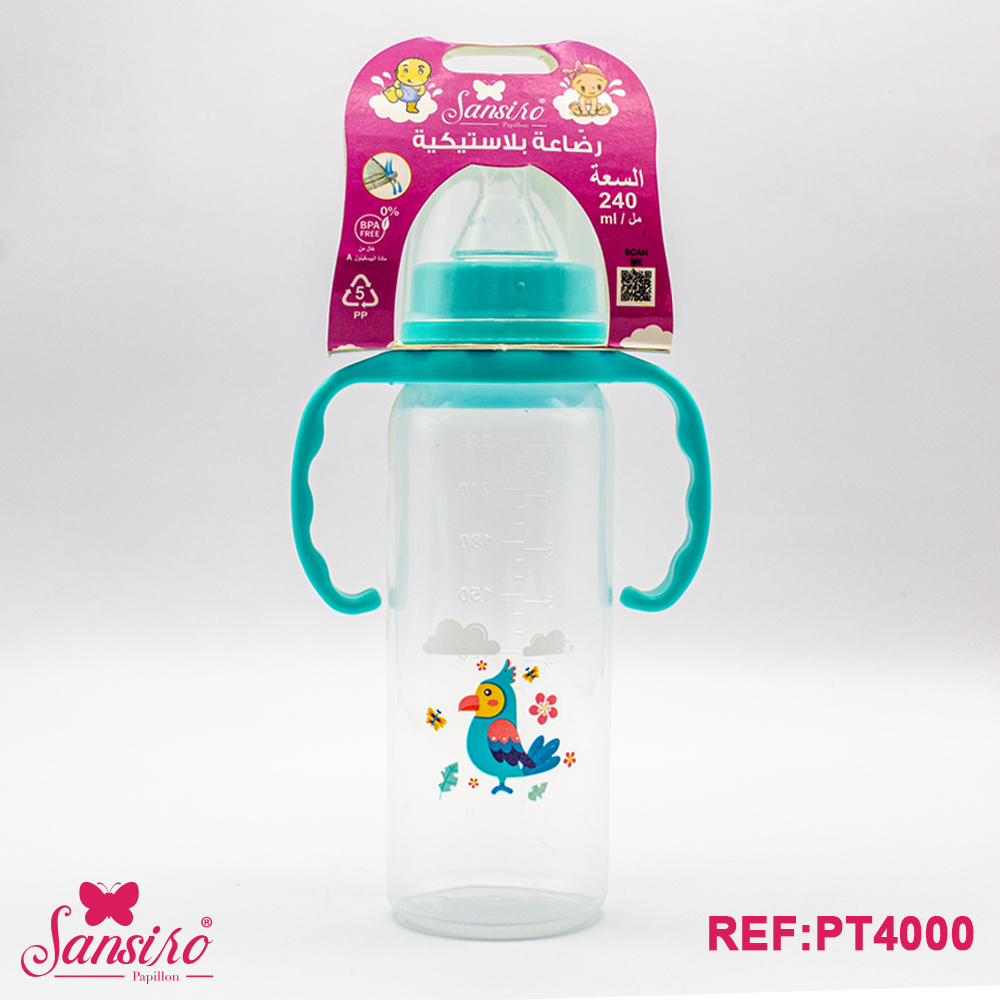 biberon sansiro papillon 240 ml en plastique.