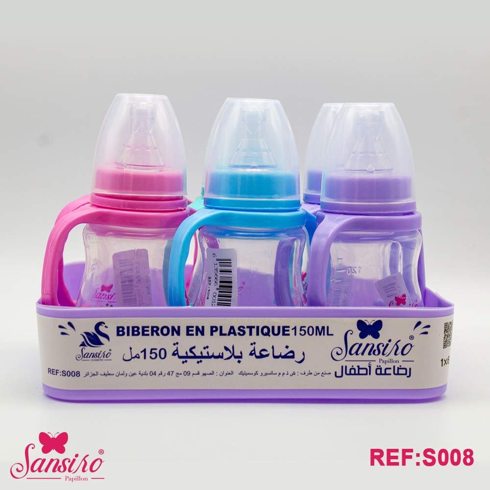 biberon sansiro papillon 150 ml 6 pièces en plastique.